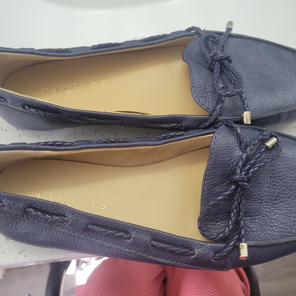 Talbots blue slip ons